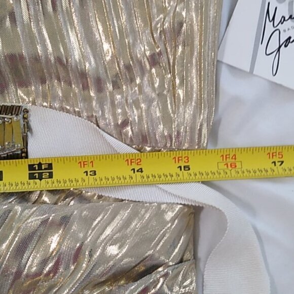 NEW Mark & James Badgley Mischka Metallic Dress - Picture 15 of 16